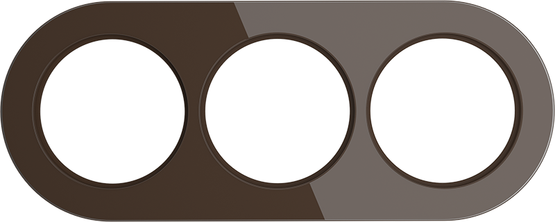 WERKEL Favorit Runda WL21-frame-03/ Рамка на 3 поста (Коричневый) a044900 W0035114