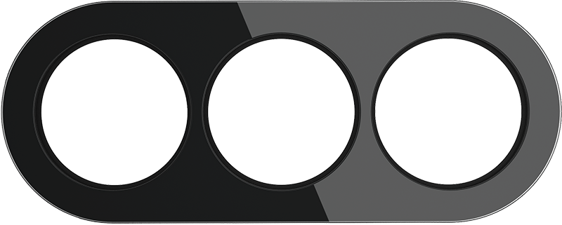 WERKEL Favorit Runda WL21-frame-03/ Рамка на 3 поста (Черный) a044906 W0035108