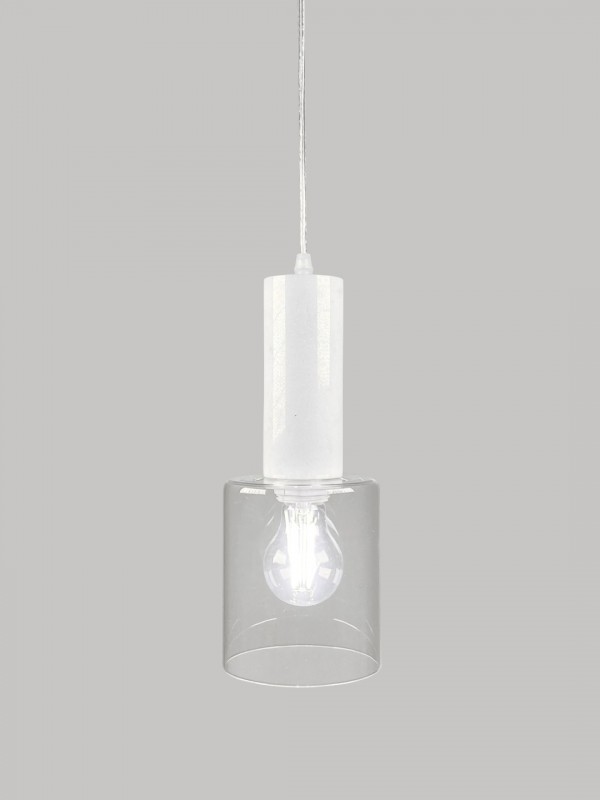 Подвесной светильник SPFD-43488 БЕЛЫЙ МРАМОР/прозрачное стекло ` D120/H1500/1/Е27/50W без ламп COLON