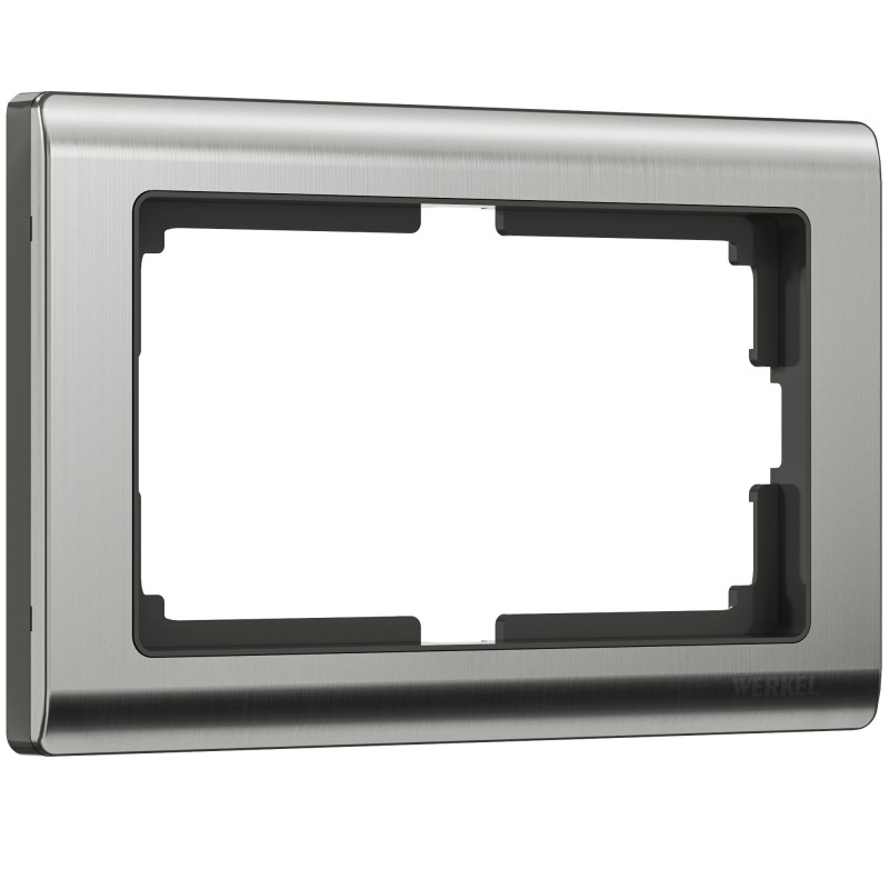 WERKEL Metallic WL02-Frame-01-DBL / Рамка для двойной розетки (глянцевый никель) a047236 W0081602