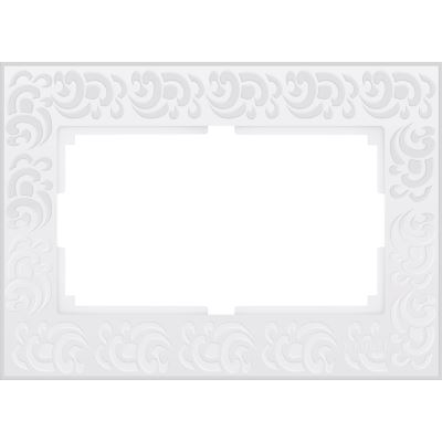 WERKEL Flock WL05-Frame-01-DBL-white / Рамка для двойной розетки (белый) a033483 W0082301