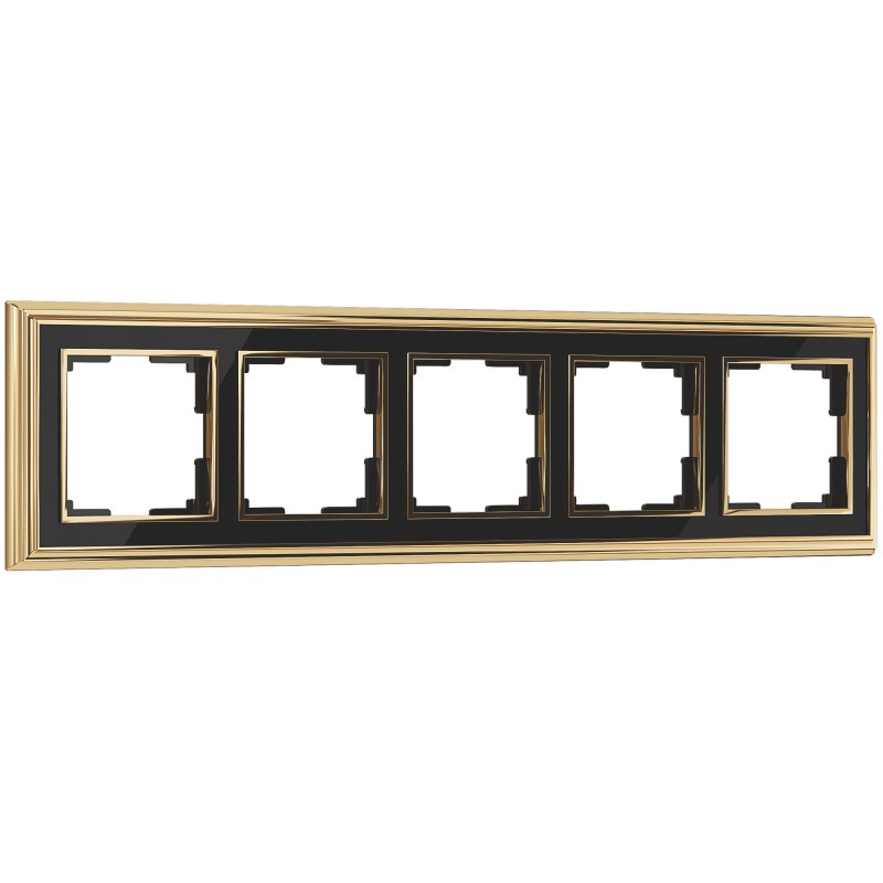 WERKEL Palacio WL17-Frame-05/ Рамка на 5 постов (золото/черный) a037676 W0051330