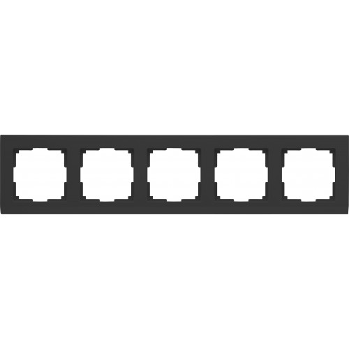 WERKEL Stark WL04-Frame-05-black / Рамка на 5 постов (черный) a030809 W0051808