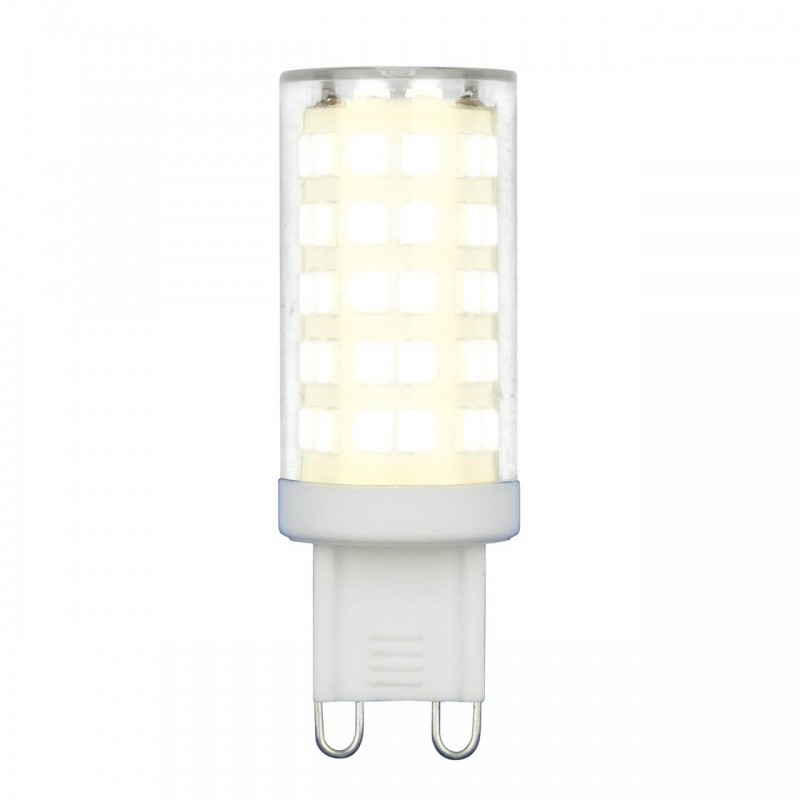 LED-JCD-9W/3000K/G9/CL GLZ09TR Лампа светодиодная, прозрачная. Теплый белый свет (3000К). RSP