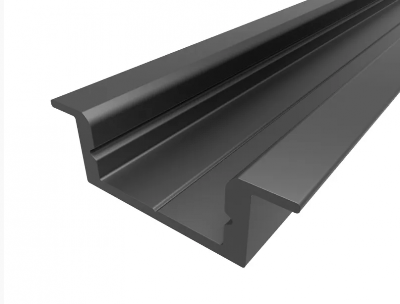 Профиль врезной алюминиевый анодированный цвет чёрный LC-LPV-0722-2