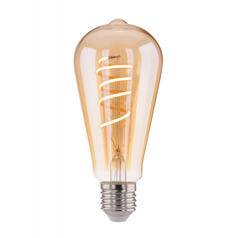 Филаментная светодиодная лампа ST64 8W 3300K E27 (тонированная)