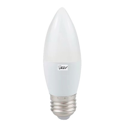 Лампа светодиодная RSV-C37-10W-4000K-E27, 160-265V