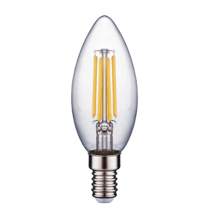 Лампа светодиодная диммируемая свеча 6W E14 3000K 700Lm C37 220-240V SPF