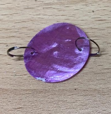 ! Декор SHELL (фиолетовый цвет, D30/1mm с крепежом) для люстры из морских ракушек, SPFR1858