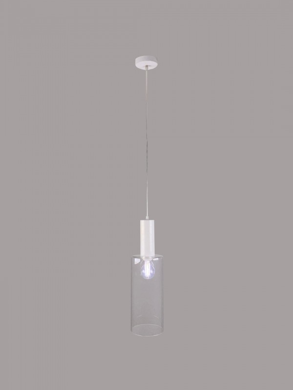 Подвесной светильник SPFD-43433 БЕЛЫЙ МРАМОР/прозрачное стекло ` D140/H1500/1/Е27/50W без ламп COLON