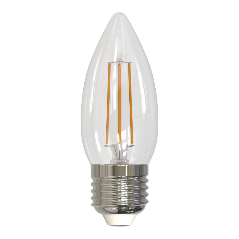 LED-C35-5W-WW-E27-CL-DIM GLA01TR Лампа светодиодная диммируемая. Форма свеча. прозрачная. Серия Air.
