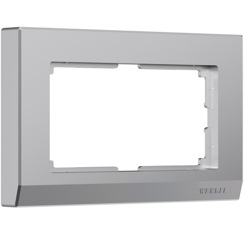 WERKEL Stark WL04-Frame-01-DBL / Рамка для двойной розетки (серебряный) a040286 W0081806