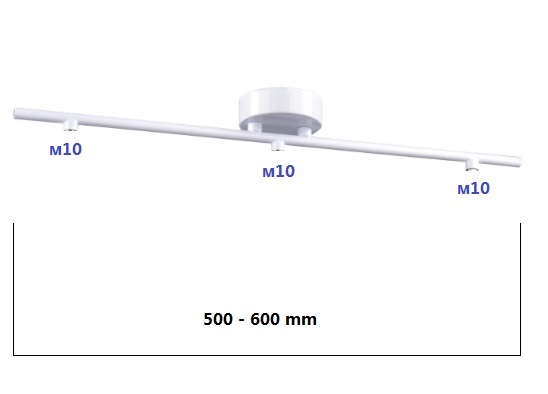 ! Металлическая арматура (белый) 600100мм/3М10 для светильника, с крепежом, SPFR9967