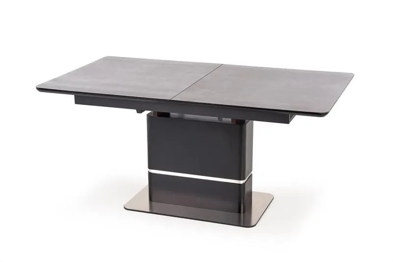 Стол обеденный HALMAR MARTIN раскладной,темно-серый/черный, 160-200/90/75 New