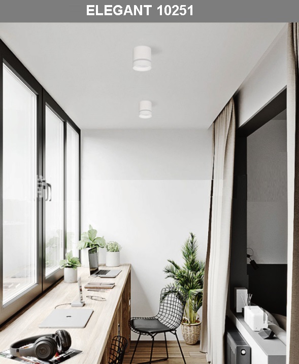 *** Светильник Elegant SPF-10251 WHITE/БЕЛЫЙ ` D85/H85/1/LED/12W 5000-5500K SPF13/SPF22-04 (1/50)