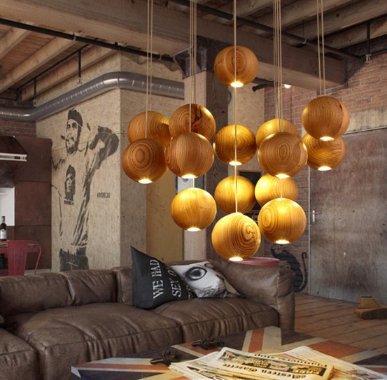 Светильник Elegant 9189/16 WOOD ` D500/H1200/16/G9/36W 4500K DZN22-12