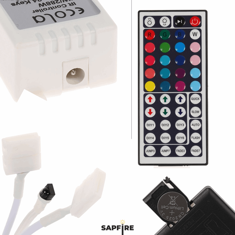 Ecola LED strip RGB IR controller 144W 12V 12A с большим инфракрасным пультом управления