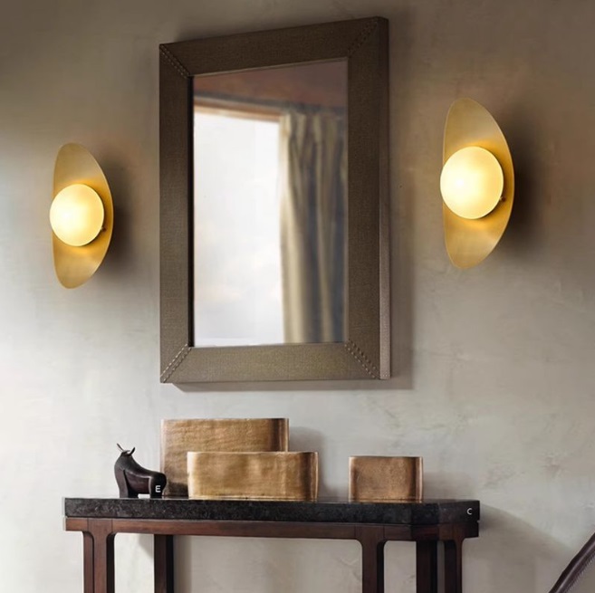 Светильник DZN-13673 ЗОЛОТАЯ БРОНЗА ` D350*200/H150/1/G9/10W плафон стекло белое матовое