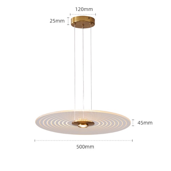 Светильник DZN-33201 БРОНЗА ` D500*100/H1200/2/LED/12W/4500K 24-07