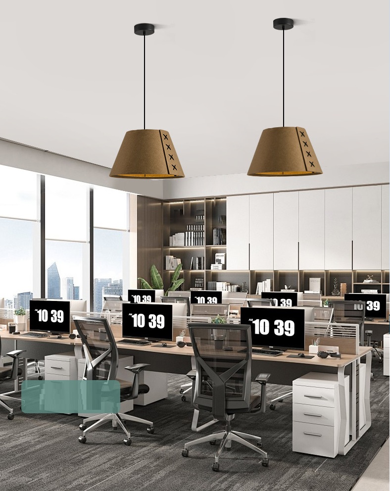 Светильник DZN-13722 ЖЁЛТЫЙ ` D330/H180+1500/1/E27/40W ECHO ACOUSTIC войлочный акустический светильн