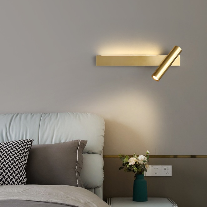 Светильник настенный ElegantLight DZN-13758 ЗОЛОТО ` D400/H80/1+1/LED/5+5W/3000K ASFAR