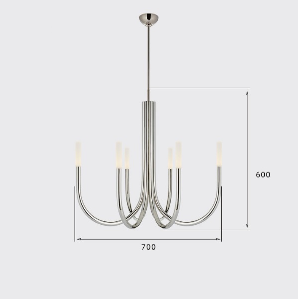 Светильник DZN-13791 РОМ ` D700/H600+400/8/G9/40W LAURA