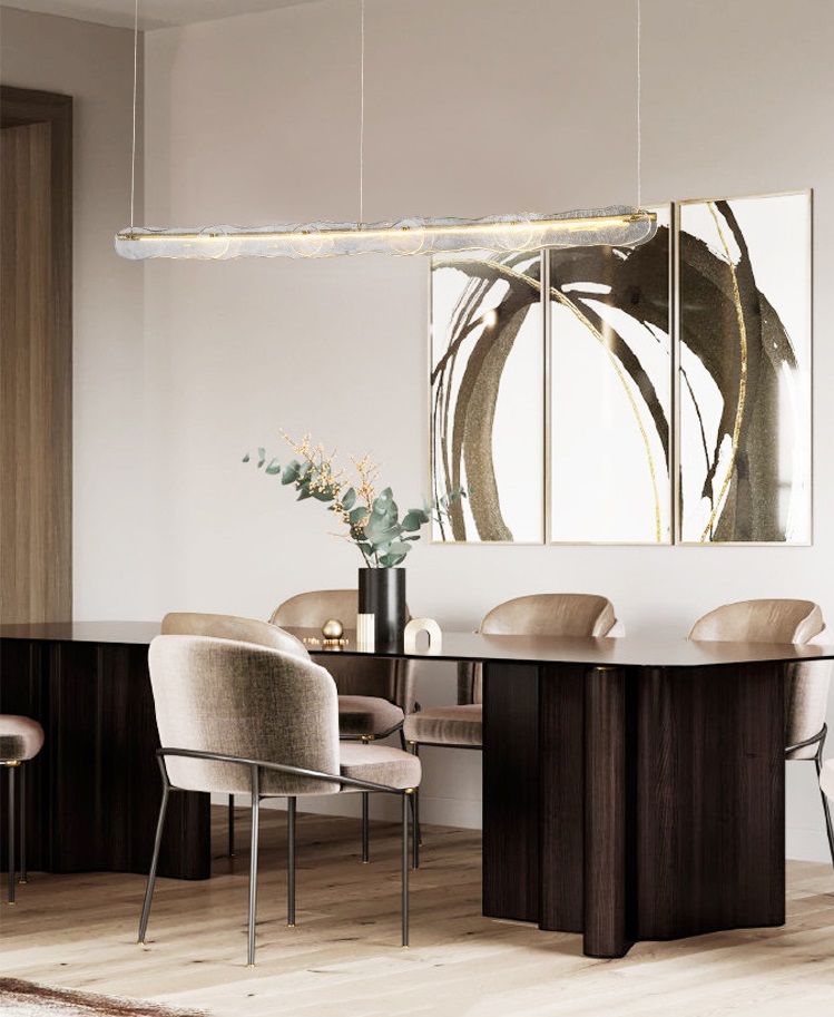 Светильник DZN-13799 ЗОЛОТАЯ БРОНЗА ` D1680*60/H1500/1/LED/.W/3000K высококачественное стекло ручной