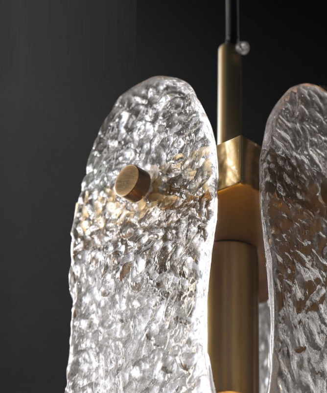 Светильник DZN-13801 ЗОЛОТАЯ БРОНЗА ` D130/H350+1500/1/E14/40W высококачественное стекло ручной рабо