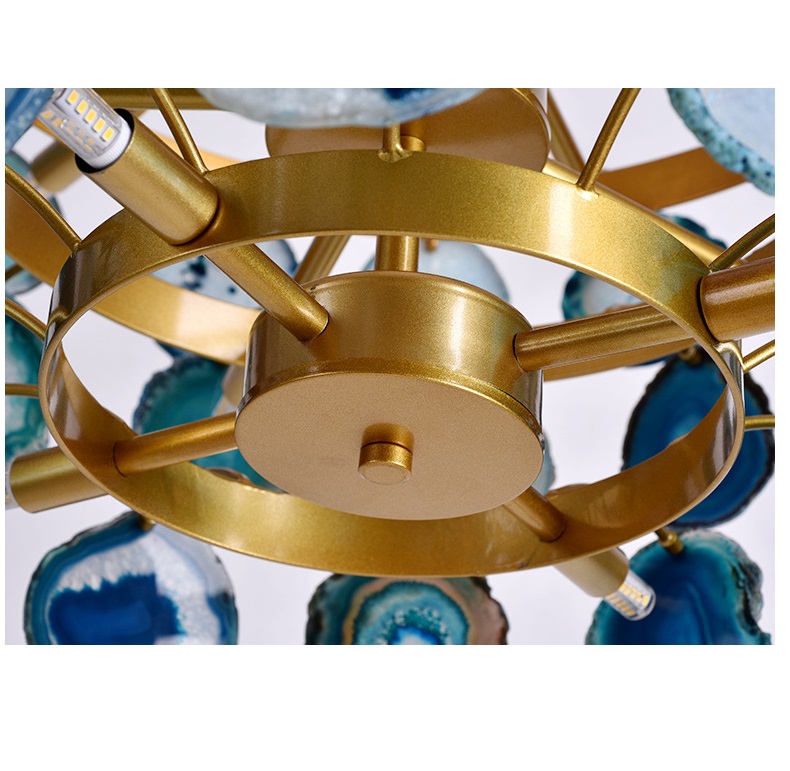 Светильник DZN-13812 ЗОЛОТО+СИНИЙ ` D600/H650/12/G9/40W AGATTO