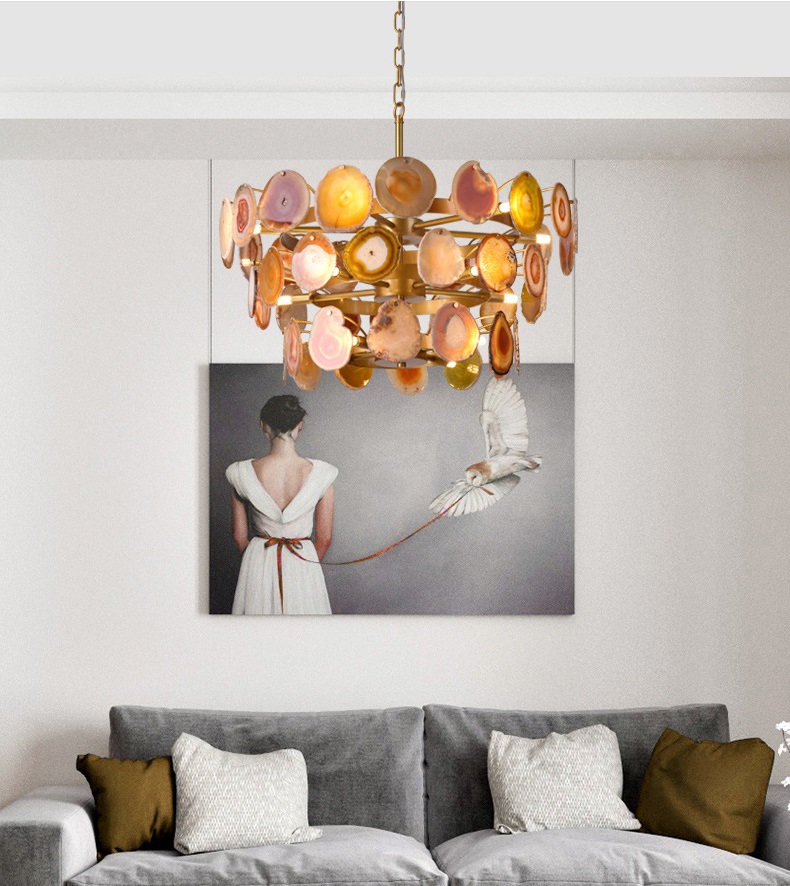 Светильник DZN-13817 БРОНЗА-ЖЁЛТЫЙ ` D700/H500/15/G9/40W AGATTO