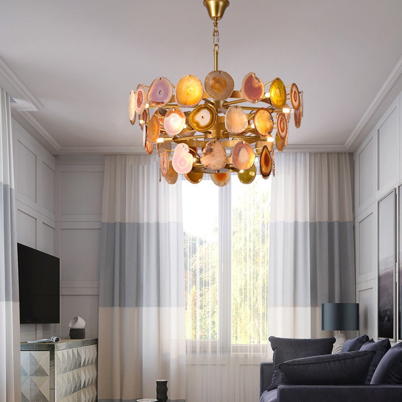 Светильник DZN-13817 БРОНЗА-ЖЁЛТЫЙ ` D700/H500/15/G9/40W AGATTO