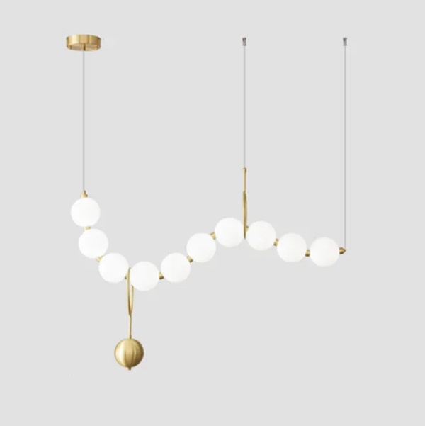 Светильник DZN-13836 БРОНЗА ` D1000*450/H1200/10/LED/45W/4500K N-LACEE D100mm белые акриловые шары с