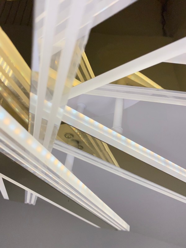 Светильник SPF-37480 WHITE+GOLD/БЕЛЫЙ+ЗОЛОТО ` LED ПДУ SPF22-02 (1 из 2шт в коробке)