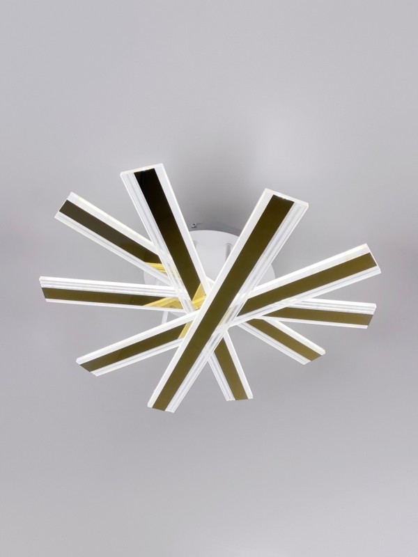 Светильник SPF-37480 WHITE+GOLD/БЕЛЫЙ+ЗОЛОТО ` LED ПДУ SPF22-02 (1 из 2шт в коробке)