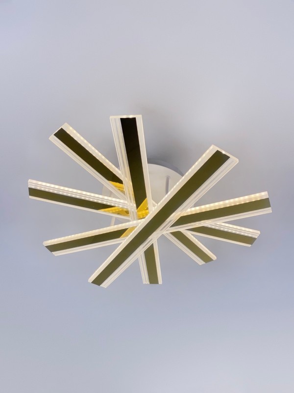 Светильник SPF-37480 WHITE+GOLD/БЕЛЫЙ+ЗОЛОТО ` LED ПДУ SPF22-02 (1 из 2шт в коробке)