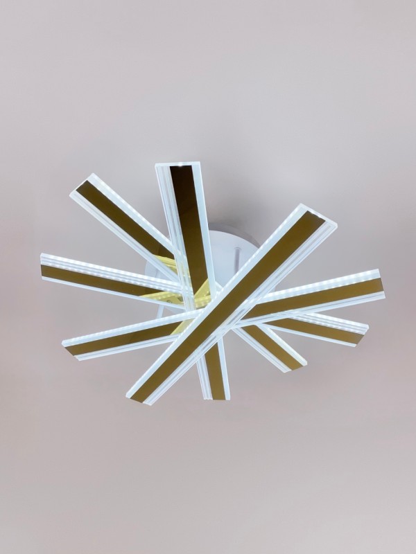 Светильник SPF-37480 WHITE+GOLD/БЕЛЫЙ+ЗОЛОТО ` LED ПДУ SPF22-02 (1 из 2шт в коробке)