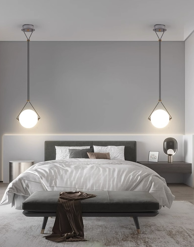 Светильник ElegantLight DZN-12978 СЕРЫЙ + ЧЕРНЫЙ ` D200/H1500/1/LED/10W/4500K