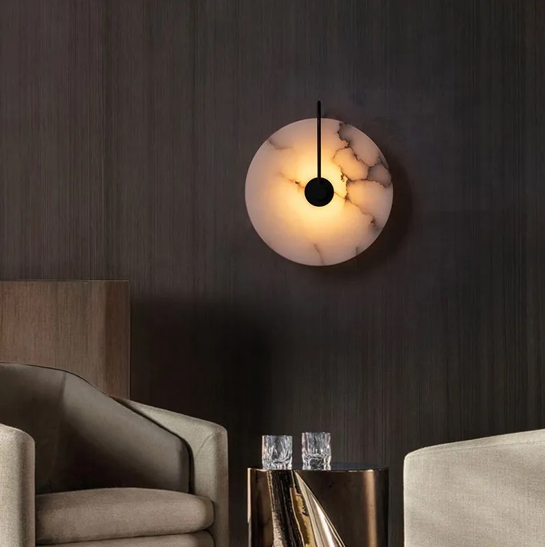 Светильник DZN-13743 ЧЕРНЫЙ + БЕЛЫЙ МРАМОР ` D250/H80/1/G9/10W 25-05