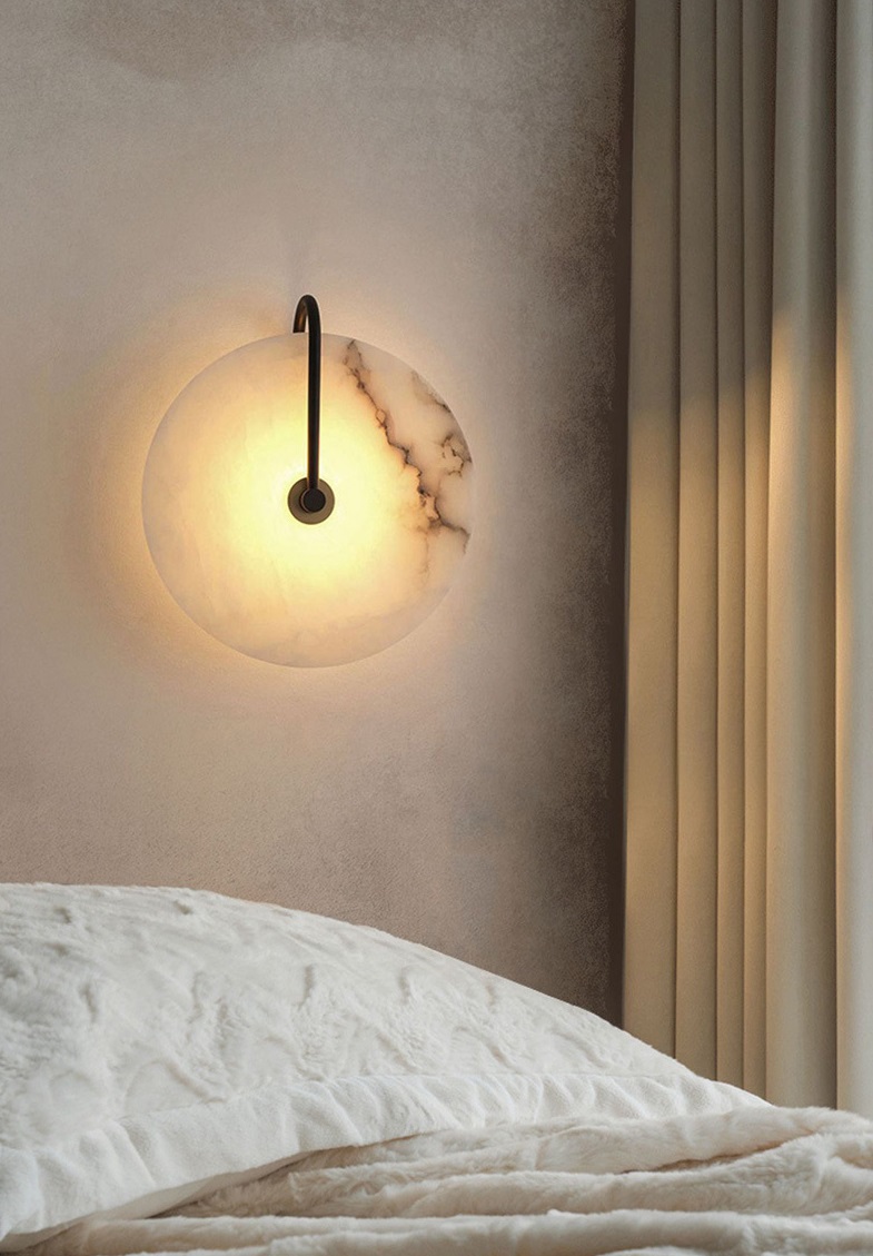 Светильник DZN-13743 ЧЕРНЫЙ + БЕЛЫЙ МРАМОР ` D250/H80/1/G9/10W 25-05