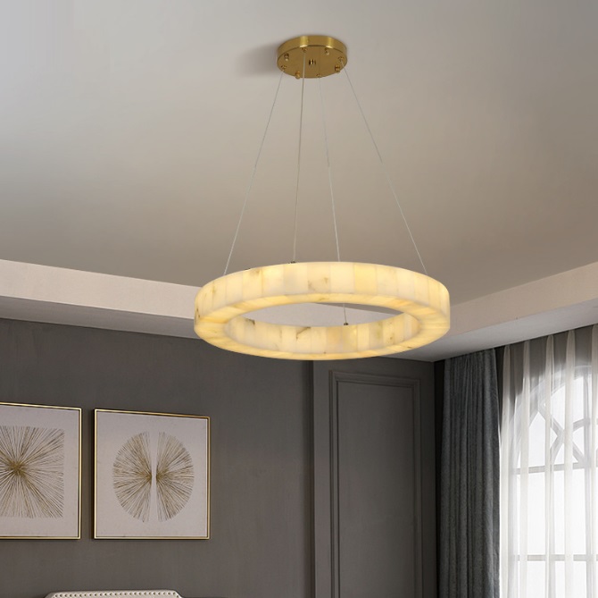 Светильник DZN-13860 БРОНЗА + МРАМОР ` D600/H70+1200/1/LED/30W UNIVERSE