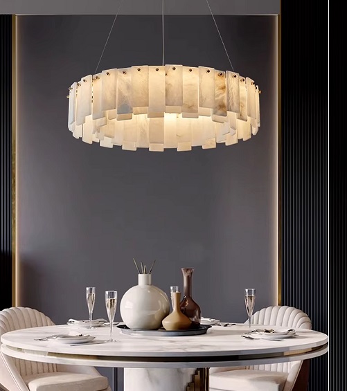 Светильник DZN-13865 БРОНЗА + МРАМОР ` D600/H120+1200/8/E14/40W UNIVERSE