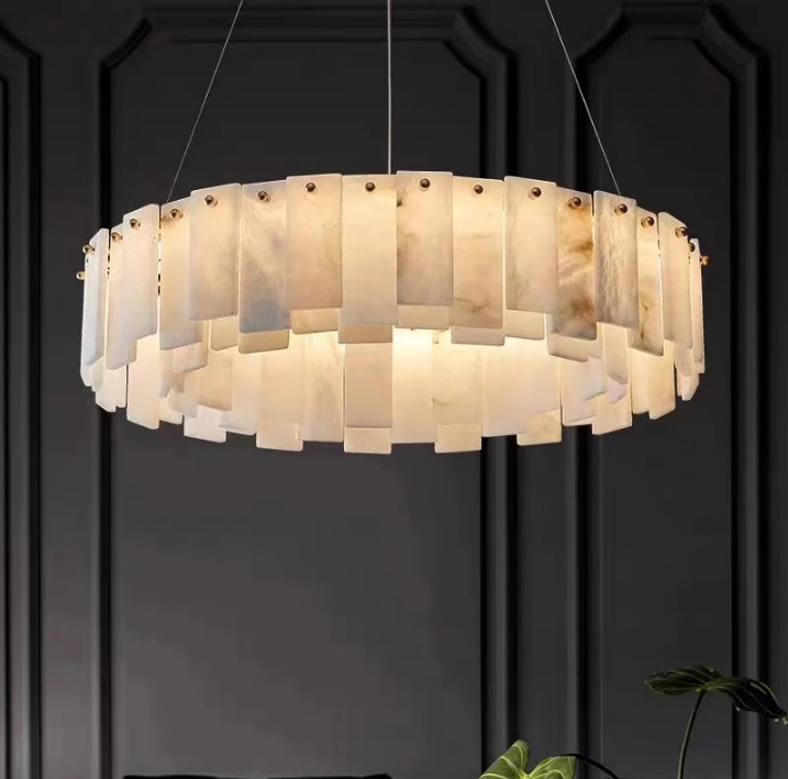 Светильник DZN-13865 БРОНЗА + МРАМОР ` D600/H120+1200/8/E14/40W UNIVERSE