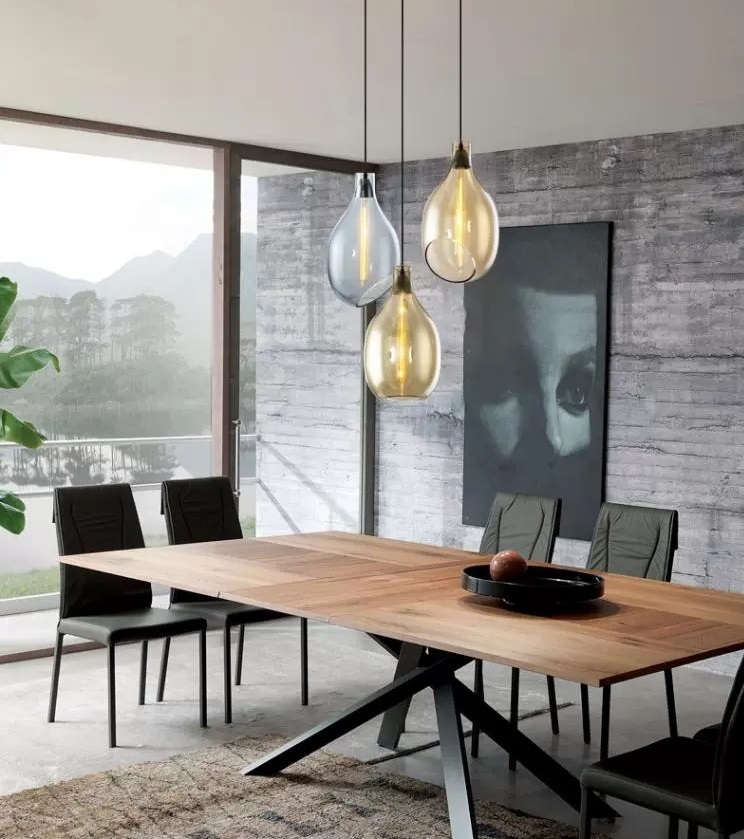 Светильник DZN-65337 ЧЕРНЫЙ + КОРИЧНЕВЫЙ ` D230/H520/1/Е27/40W