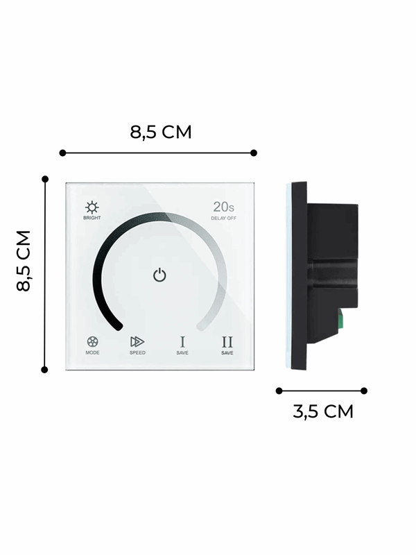 ( Поставка под заказ не осуществляется) Диммер RG-KQ-33 с белой сенсорной панелью SCORPU