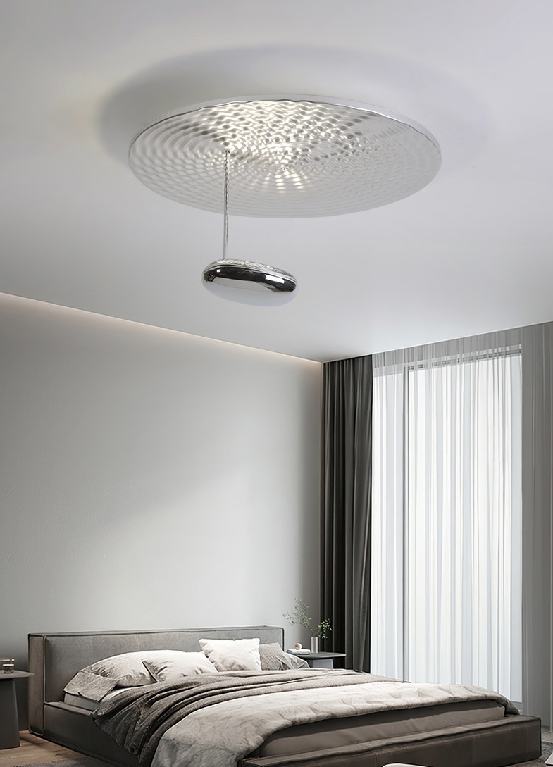 Светильник потолочный ElegantLight DZN-10479 СЕРЕБРО + РОМ ` D600/H340/1/LED/10W/6500K COSMIC ANGEL