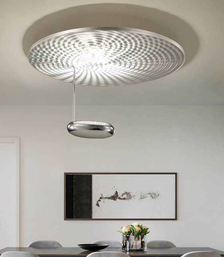 Светильник потолочный ElegantLight DZN-10479 СЕРЕБРО + РОМ ` D600/H340/1/LED/10W/6500K COSMIC ANGEL