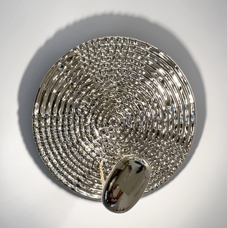 Светильник потолочный ElegantLight DZN-10479 СЕРЕБРО + РОМ ` D600/H340/1/LED/10W/6500K COSMIC ANGEL