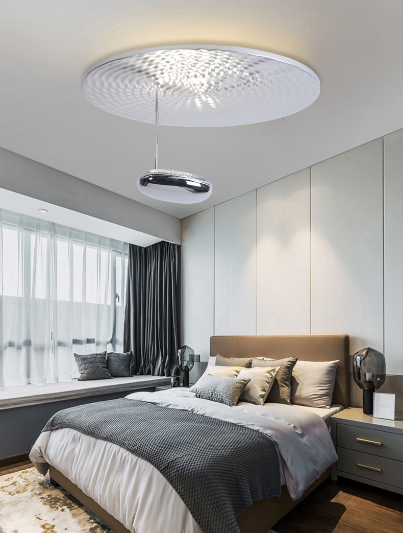 Светильник потолочный ElegantLight DZN-10479 СЕРЕБРО + РОМ ` D600/H340/1/LED/10W/6500K COSMIC ANGEL