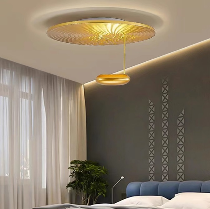 Светильник потолочный ElegantLight DZN-10479 ЗОЛОТО + ЗОЛОТО ` D600/H340/1/LED/10W/2800K COSMIC ANGE