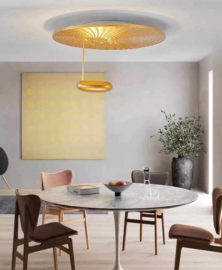 Светильник потолочный ElegantLight DZN-10479 ЗОЛОТО + ЗОЛОТО ` D600/H340/1/LED/10W/2800K COSMIC ANGE